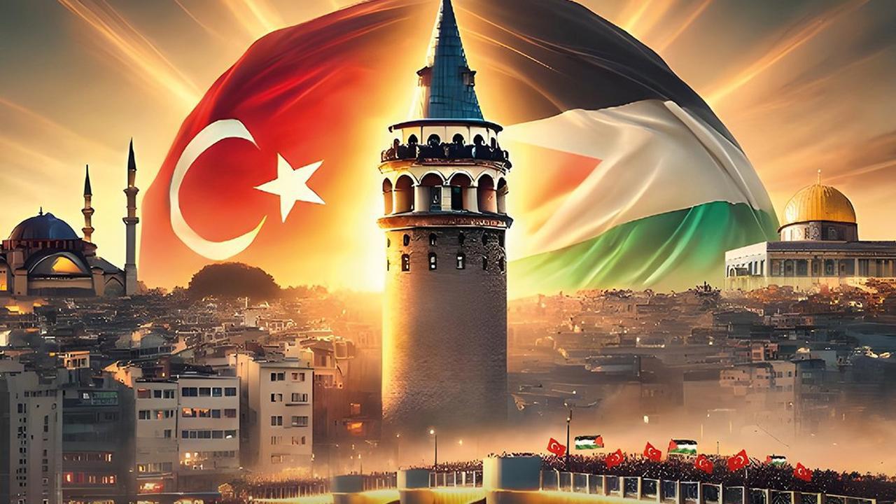 İstanbul'da Filistin Dayanışması Eylemi Gerçekleştirildi