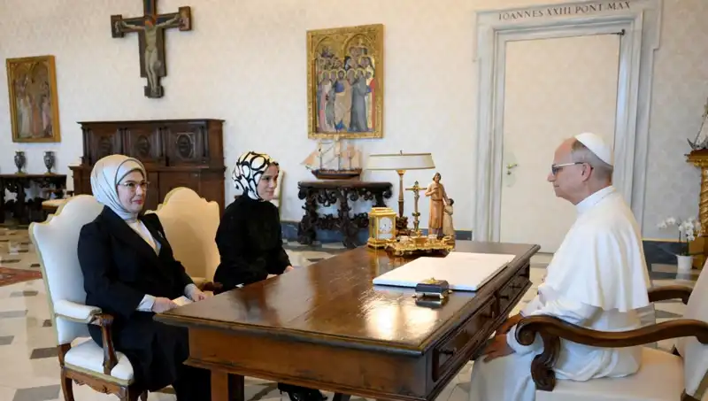 Emine Erdoğan ve Papa Leo: Gazze Üzerine Önemli Görüşme Gerçekleşti